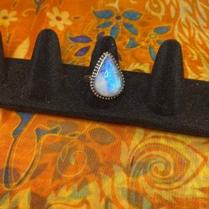 💎Solid Sterling Silver Rainbow Moonstone Ring 💎